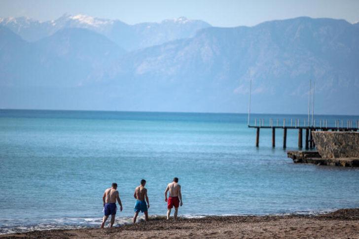 Fotoğraf bugün çekildi! Sıcak havayı gören plaja indi G1