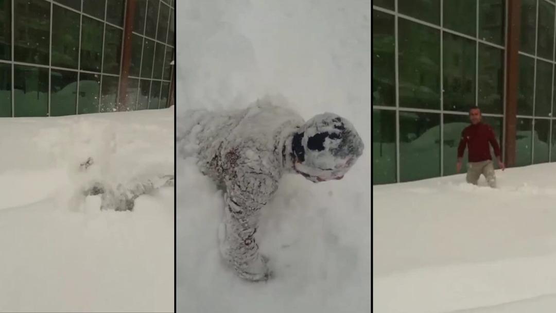 Karda y&uuml;z&uuml;yorlar! İşte sosyal medyanın yeni trendi