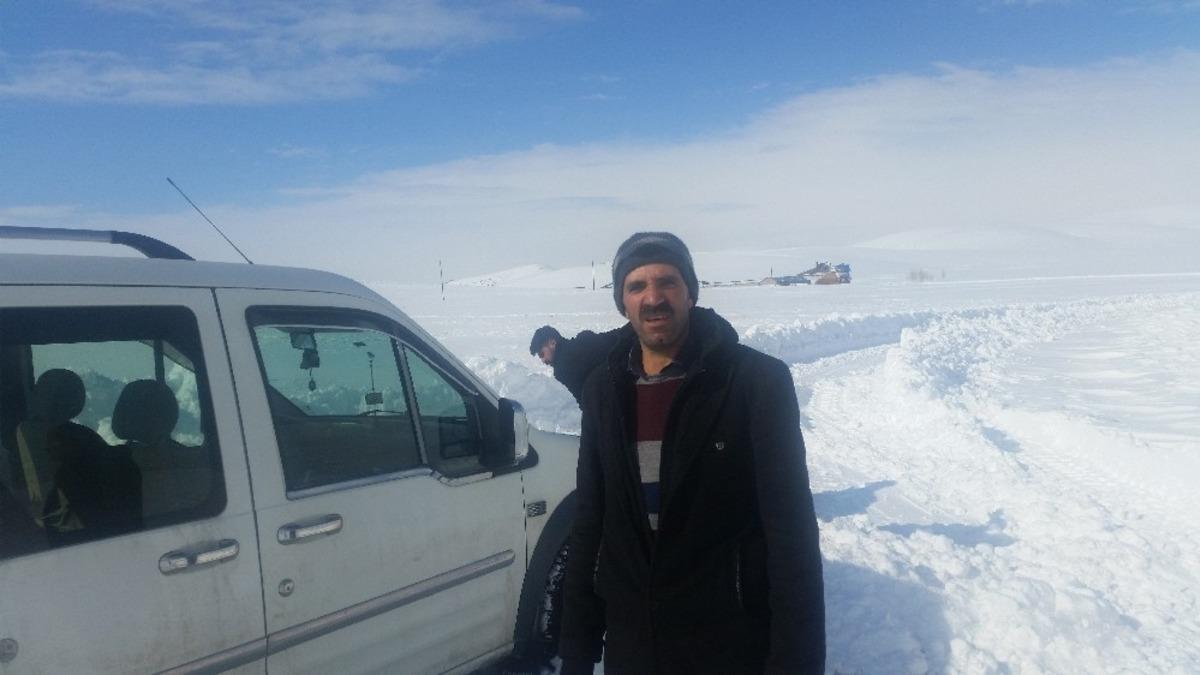 Yolda mahsur kalan hasta kurtarıldı