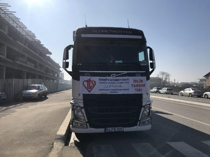Adapazarı ve Karapürçek İlçe Müftlükleri İdlip’e yardım tırı gönderdi G1
