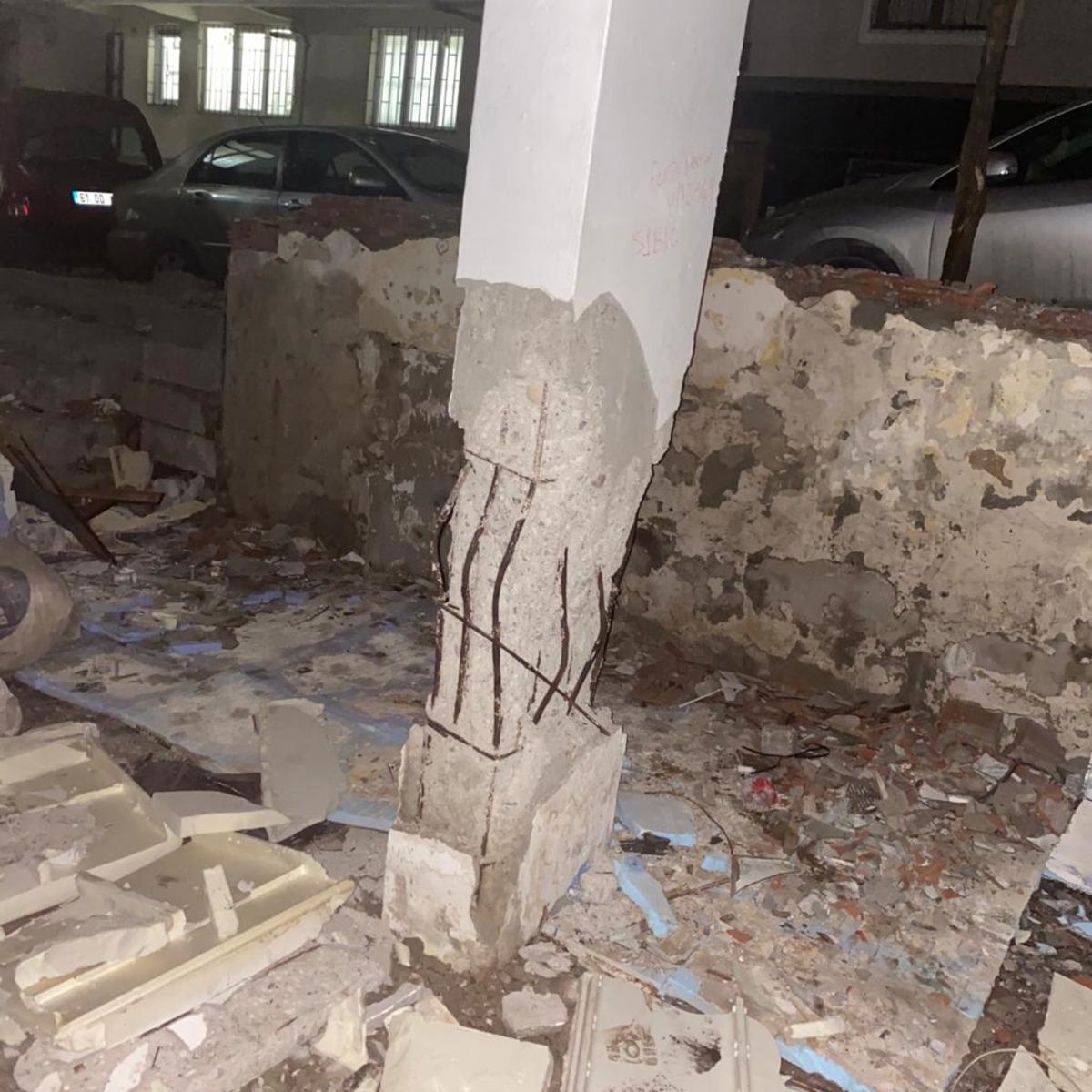 Bah&ccedil;elievler'de &ccedil;&ouml;ken binanın bir g&uuml;n &ouml;nceki fotoğrafları ortaya &ccedil;ıktı