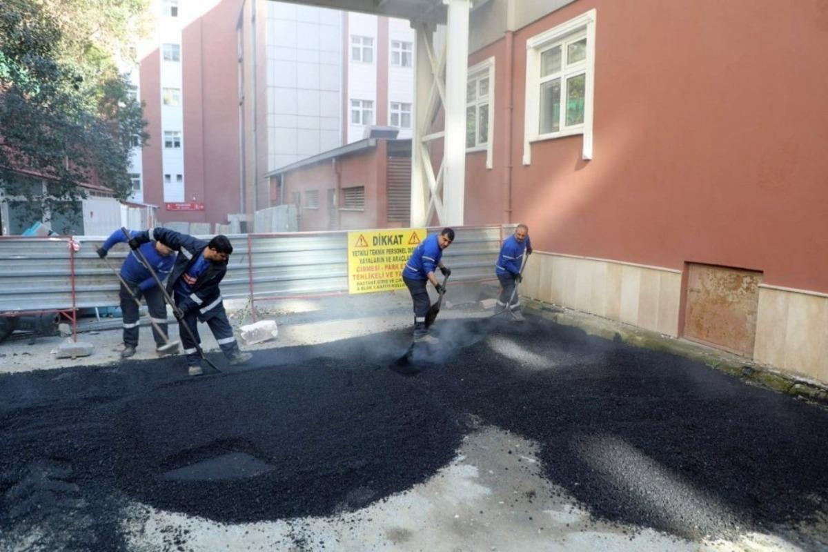 Ey&uuml;psultan Devlet Hastanesi &ccedil;evresinde bakım-onarım yapıldı