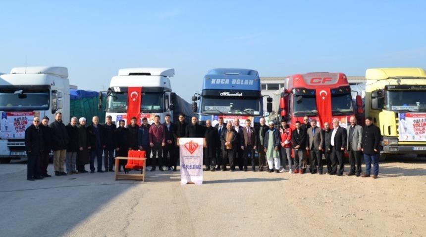 Yardım tırları yola &ccedil;ıktı