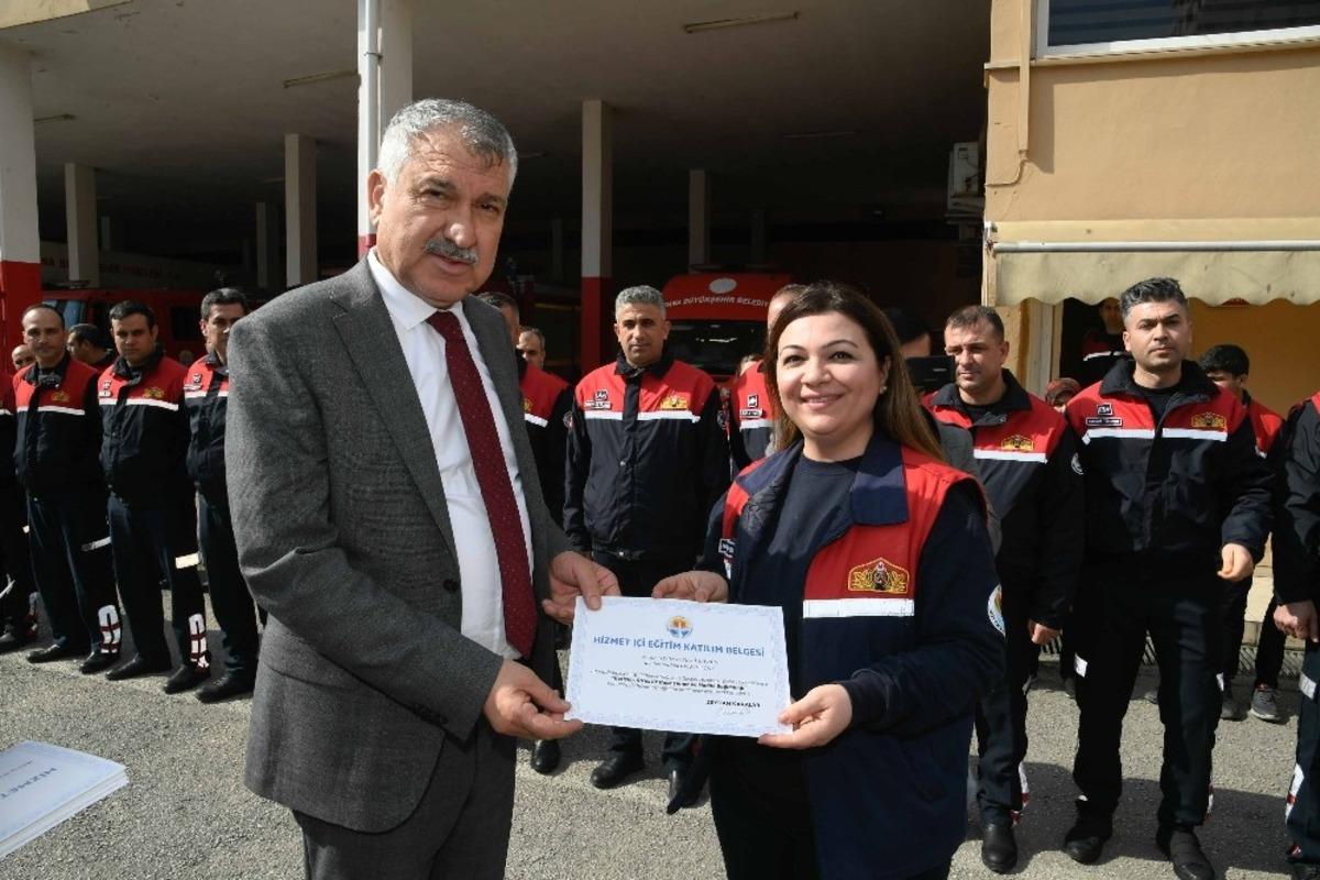 Karalar&rsquo;dan, itfaiye personeline sertifika