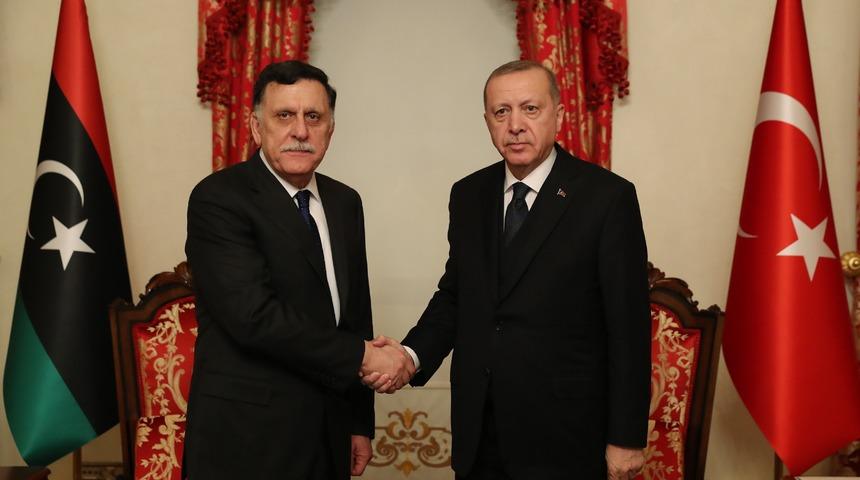 Cumhurbaşkanı Erdoğan, Sarraj’ı kabul etti