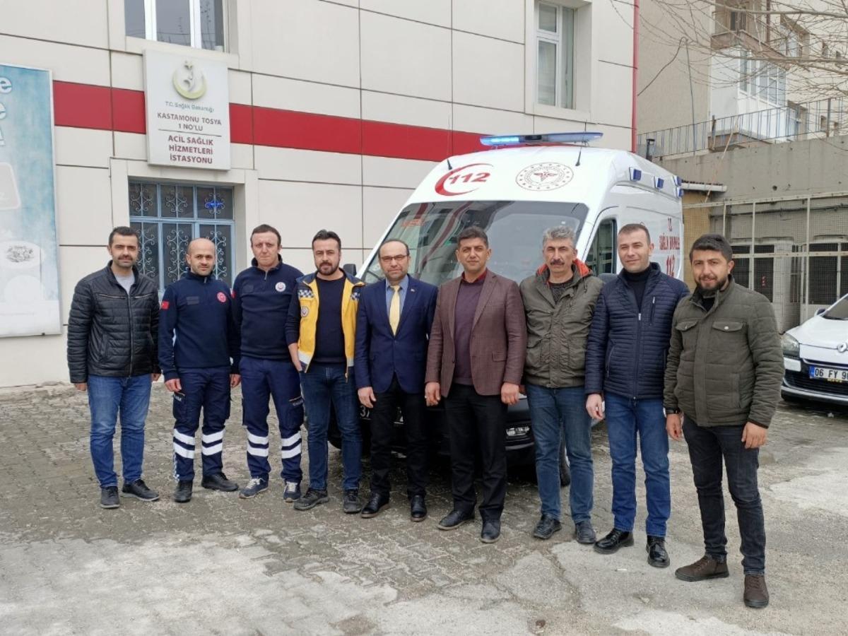 Tosya 112 Acil Servisine ambulans t&ouml;renle teslim edildi