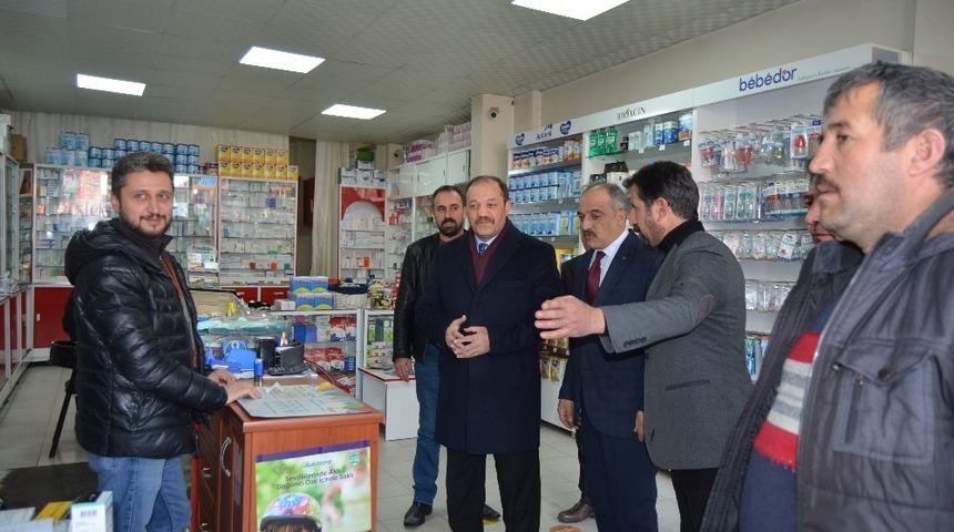 Başkan Karataş, Pasinler İl&ccedil;e esnafını ziyaret etti