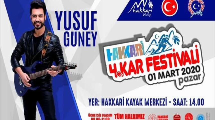 Sanat&ccedil;ı Yusuf G&uuml;ney Hakkari&rsquo;de sahne alacak