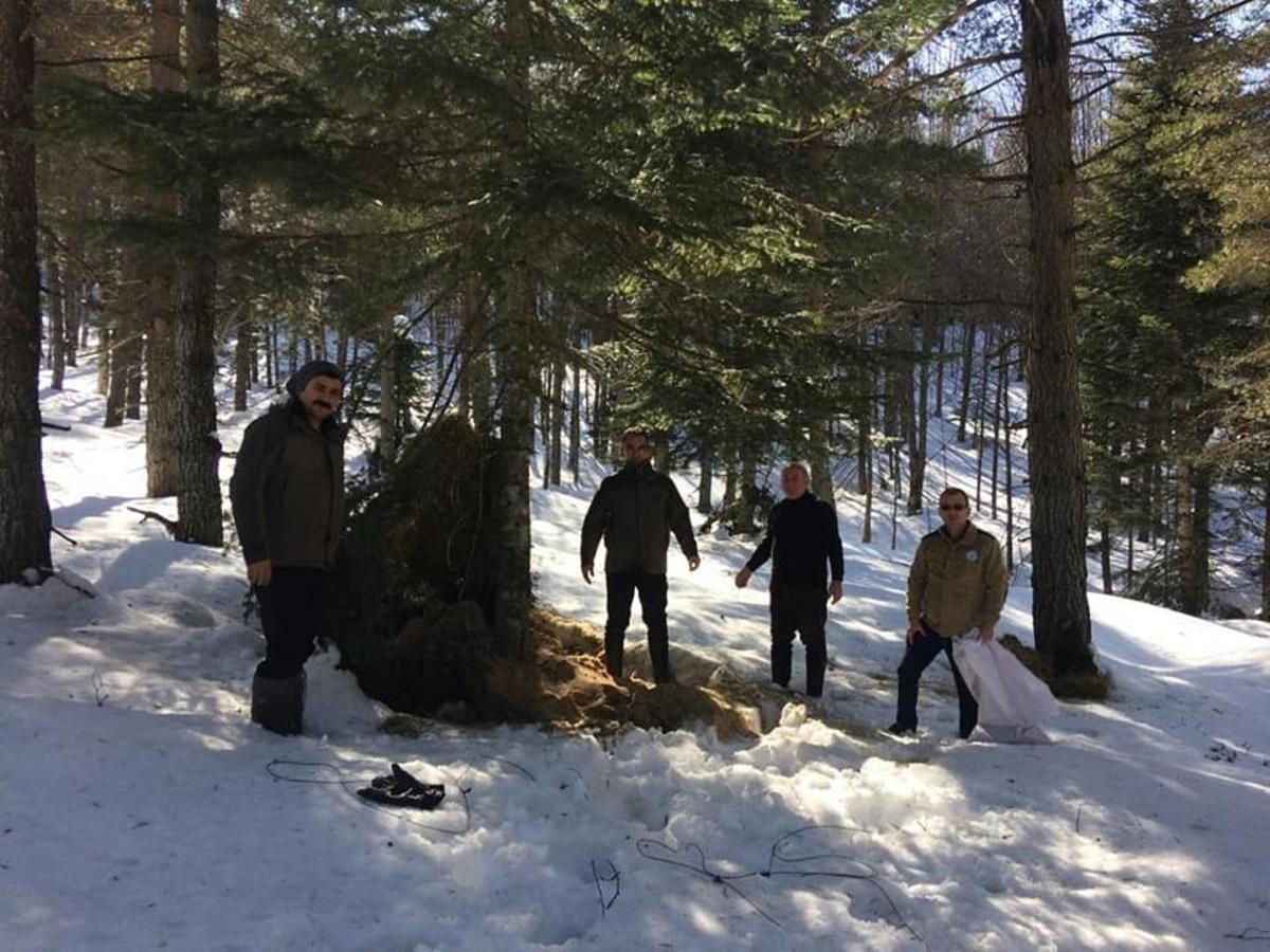 Kar kalınlığının 1 metreyi ge&ccedil;tiği b&ouml;lgelere yem bıraktılar