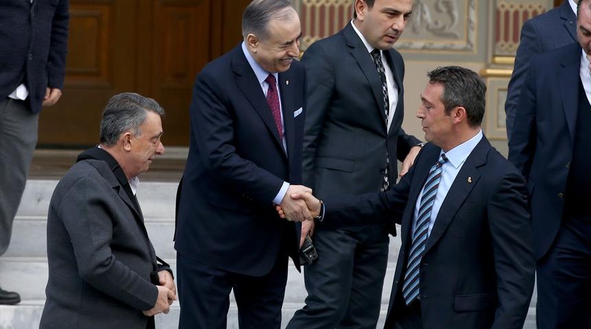 Dört büyük kulübün başkanının İstanbul Valiliğindeki toplantısı sona erdi