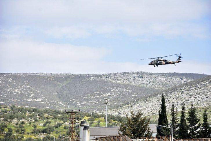 Sınırda askeri helikopter hareketliliği G1
