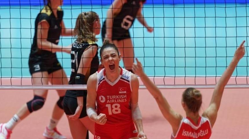 Filenin Sultanları: T&uuml;rkiye A Milli Kadın Voleybol Takımı, Almanya'yı 3-0 yenerek Olimpiyat vizesi aldı