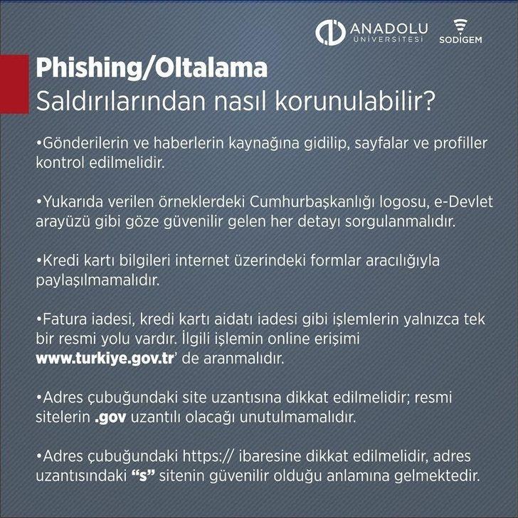 Anadolu Üniversitesi dolandırıcılıklara karşı uyardı G3