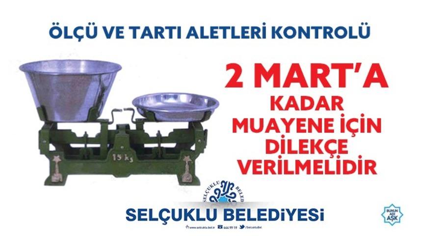 &Ouml;l&ccedil;&uuml; ve tartıda son beyan tarihi 2 Mart