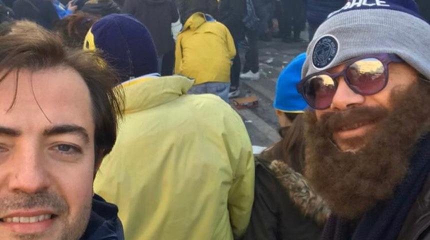 Diego Lugano derbiyi kılık değiştirerek taraftarlarla izledi