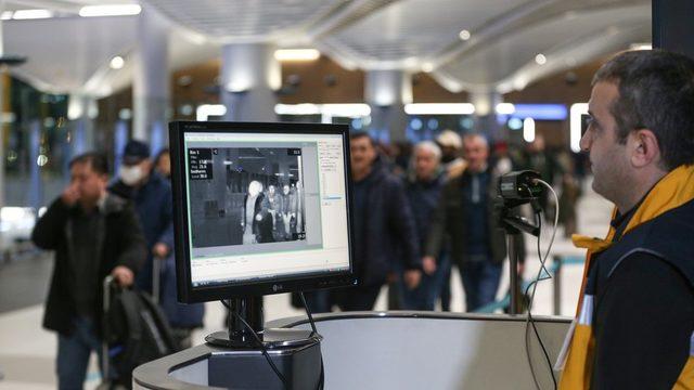 İstanbul Havalimanı'ndaki termal kamera uygulaması.