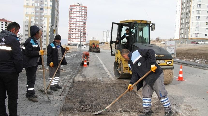 Talas&rsquo;ta yaz kış asfalt