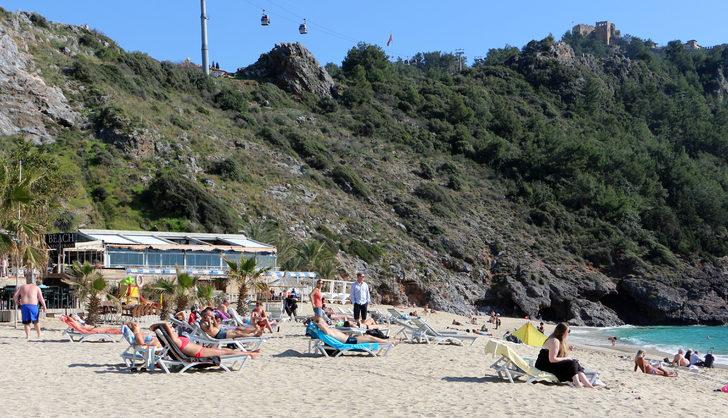 Alanya plajları Şubat ayında da yazdan farksız! G5