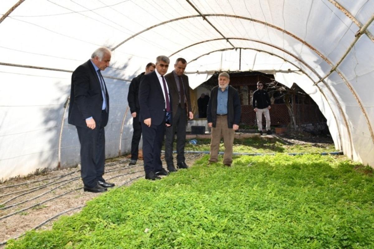 Vali G&uuml;rel&rsquo;den &ouml;rt&uuml; altı &uuml;reticilerine ziyaret