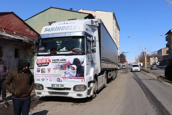 Ağrı’dan İdlib’e insani yardım Tır’ı gönderildi G4