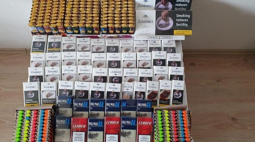 &Ccedil;rum polisinden ka&ccedil;ak sigara operasyonu