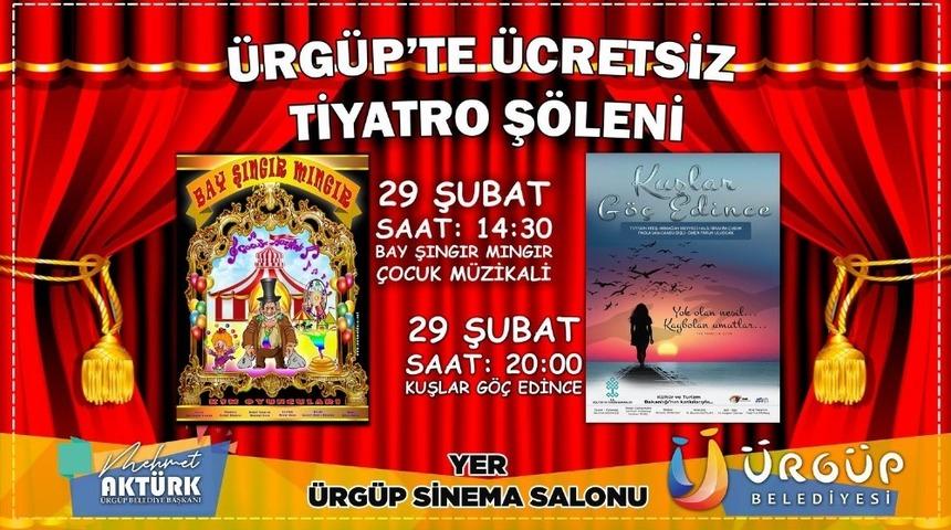 Ürgüp’te ücretsiz tiyatro şöleni