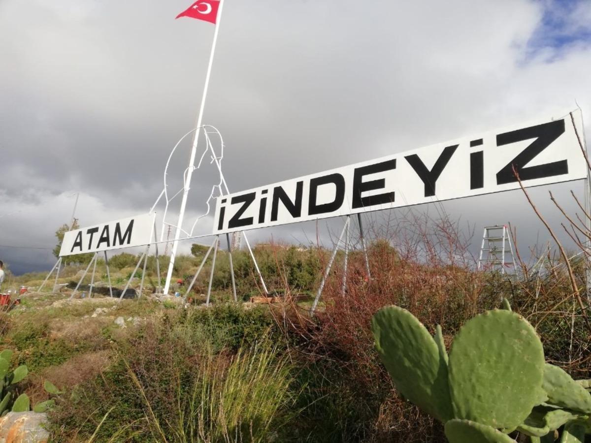 B&uuml;y&uuml;kşehir sanat ekibi, Bozyazı&rsquo;daki Atat&uuml;rk siluetini yeniledi