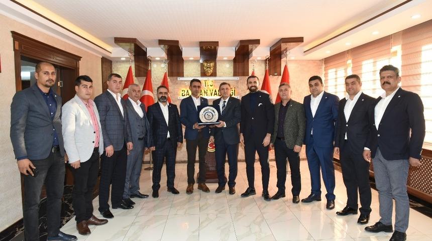 İş adamlarından Vali Şahin&rsquo;e ziyaret