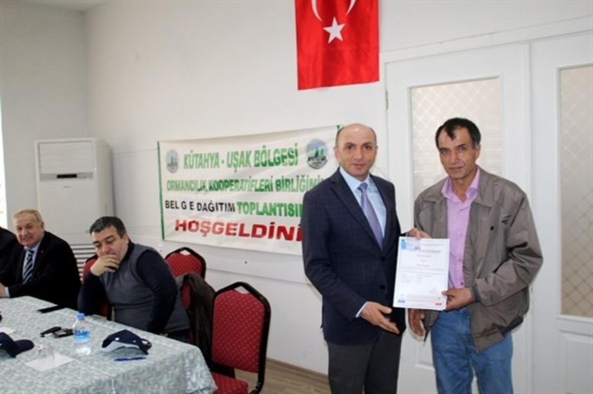 K&uuml;tahya&rsquo;da 55 orman k&ouml;yl&uuml;s&uuml;ne &rsquo;Mesleki yeterlilik belgesi&rsquo; verildi