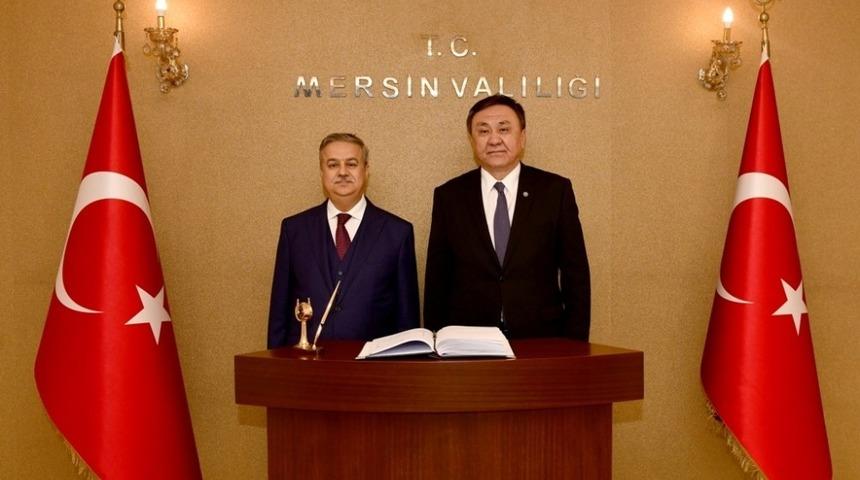 Kırgızistan&rsquo;ın Ankara B&uuml;y&uuml;kel&ccedil;isi Omuraliev, Vali Su ile buluştu