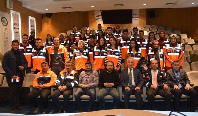 Bayburt AFAD gönüllülerle söyleşi programında buluştu