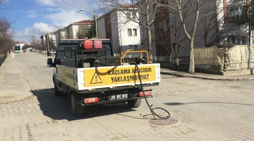 Odunpazarı’nda ilaçlama çalışmaları devam ediyor