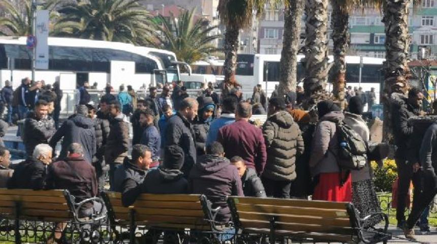 İstanbul'da g&ouml;&ccedil;men hareketliliği! Aksaray'dan Edirne'ye gidiyorlar