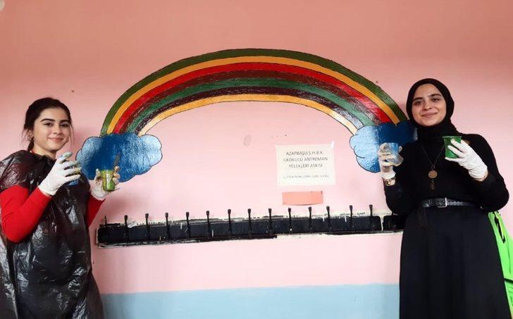 El ele verdiler köy okulunu renklendirdiler G5