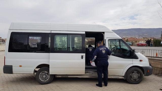 Ürgüp’te şehir içi dolmuşlar Zabıta tarafından denetlendi