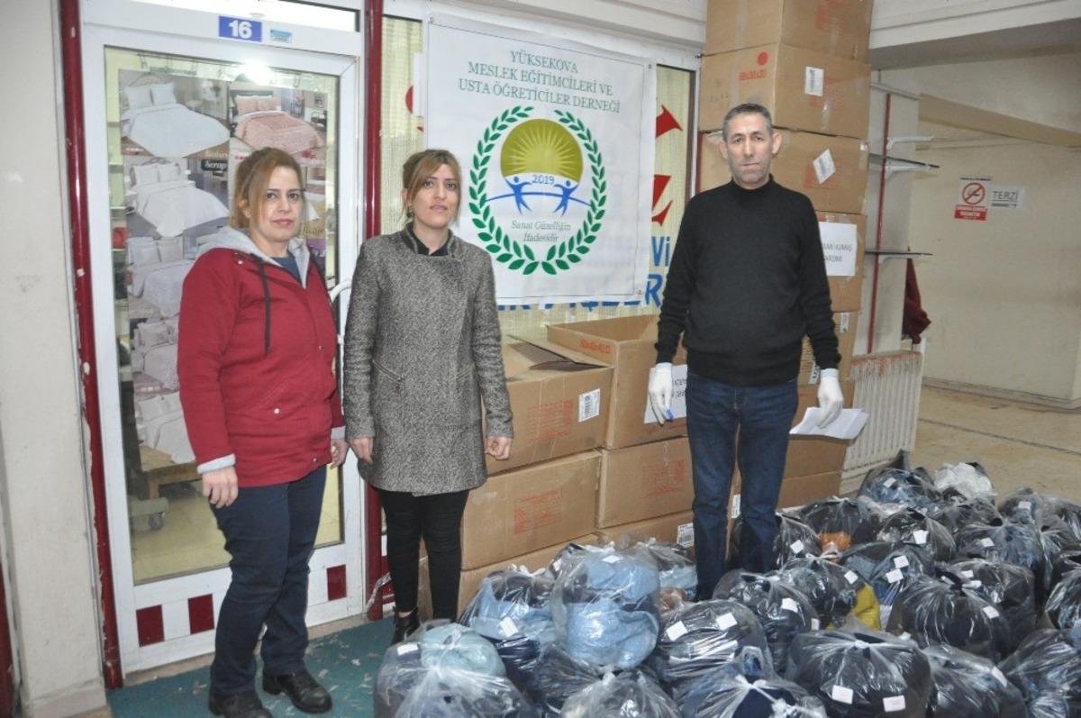 İstanbul&rsquo;dan Y&uuml;ksekova&rsquo;ya kumaş desteği