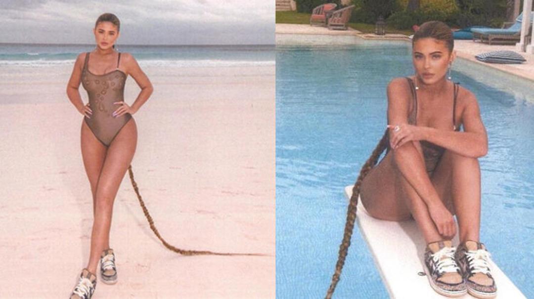 Kylie Jenner'ın kuyruğu olay oldu