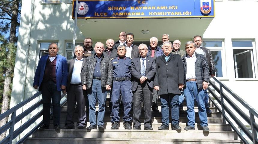 Başkanlardan jandarmaya taziye ziyareti