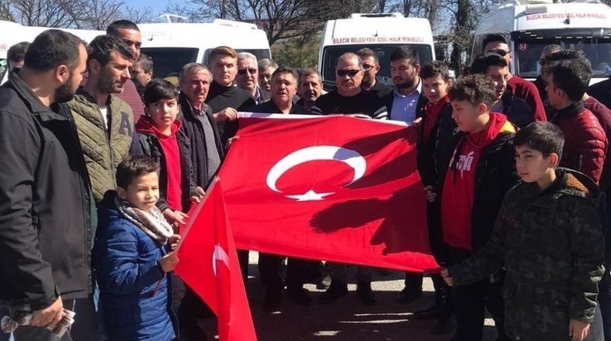 Şof&ouml;rler ve Otomobilciler Esnaf Odasından "Ter&ouml;re Lanet Konvoyu"