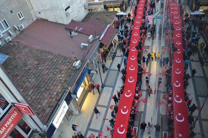 Fatsa şehitler için yürüdü G1