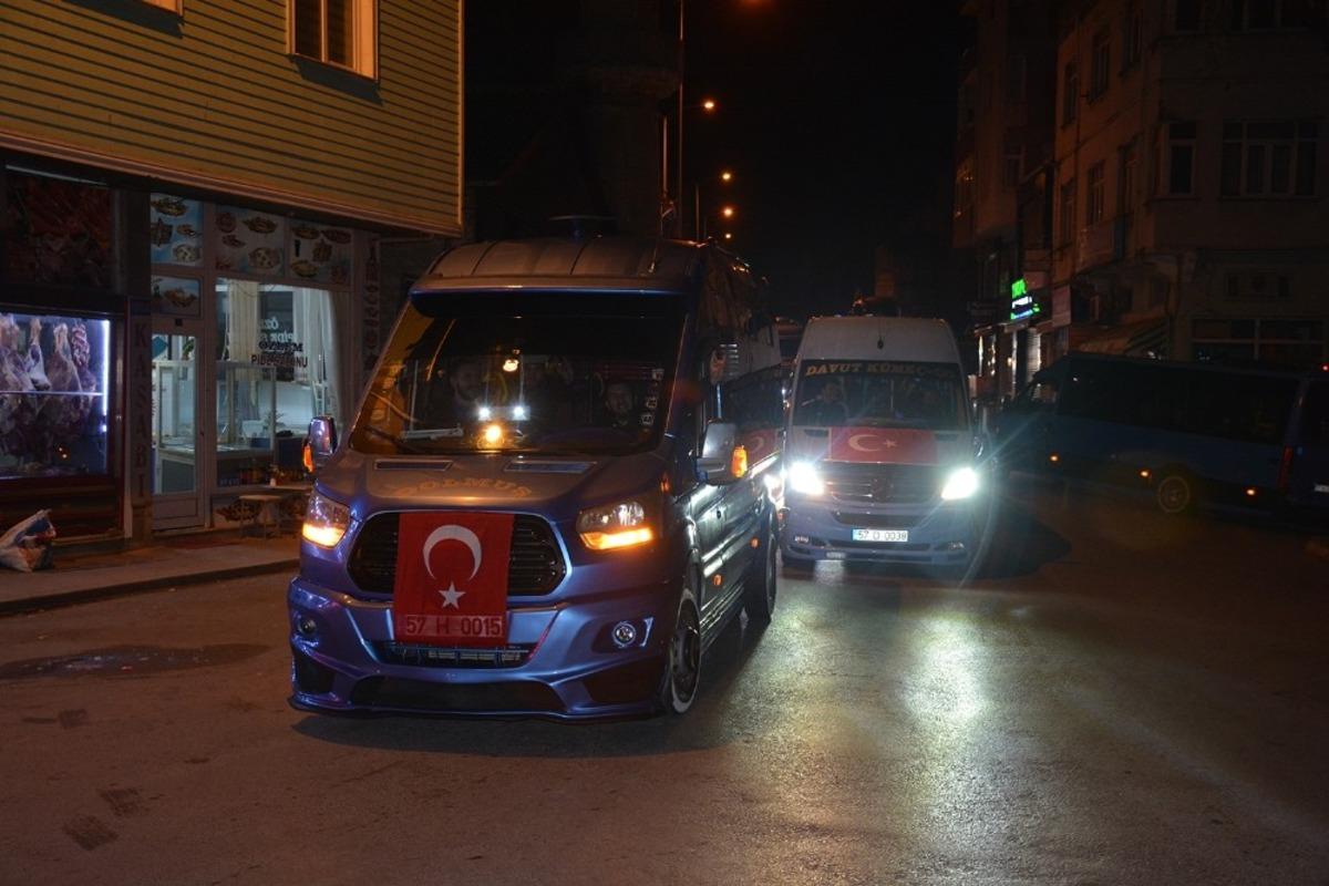 Sinop&rsquo;ta şehitler i&ccedil;in konvoy