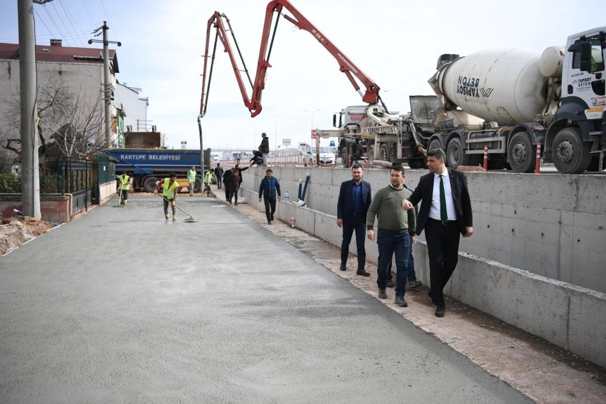 Başkan Kocaman Ankara Caddesinde yapılan &ccedil;alışmaları inceledi