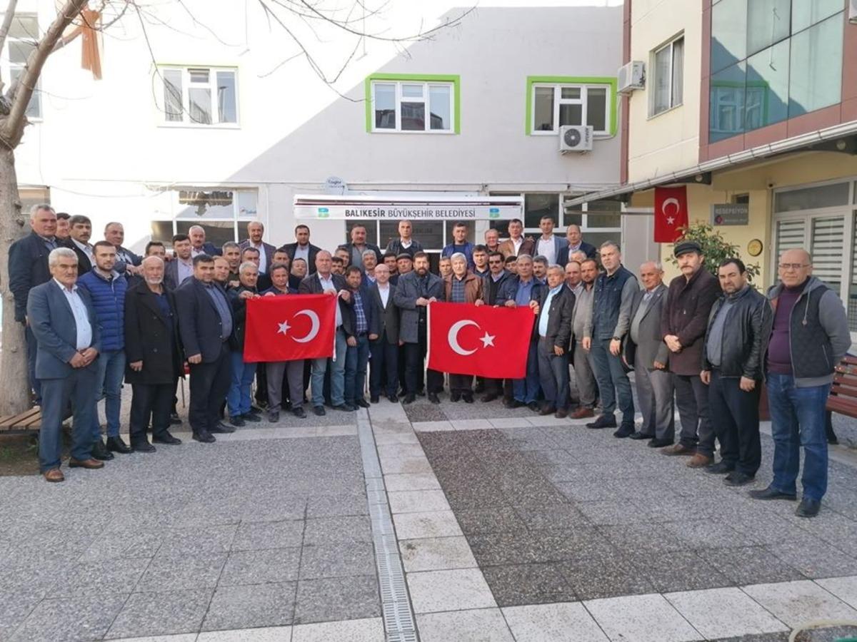 Muhtarlardan Mehmet&ccedil;iğe tam destek