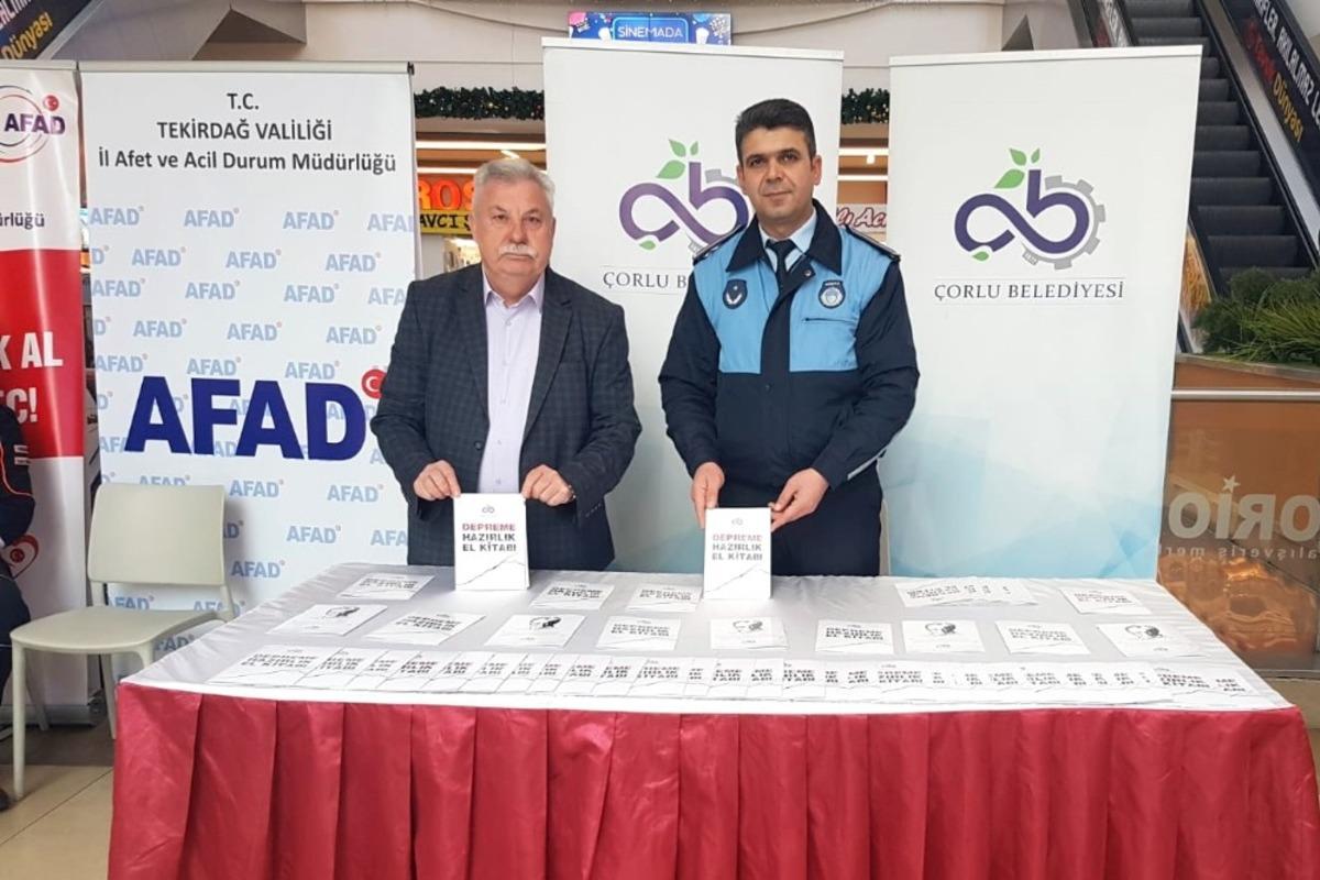 &Ccedil;orlu Belediyesi ve AFAD deprem konusunda farkındalık oluşturdu