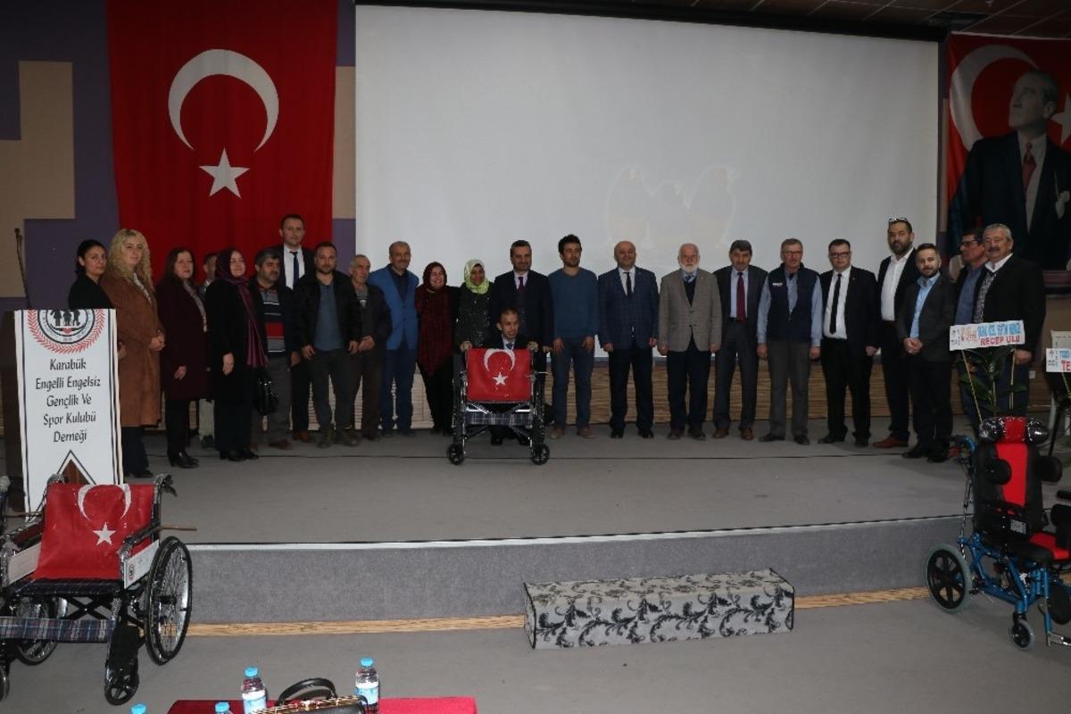 Tekerlekli sandalyeler ihtiya&ccedil; sahiplerine teslim edildi