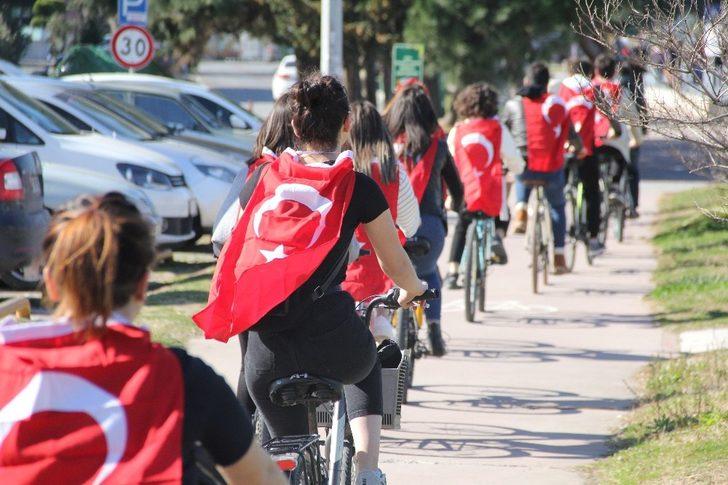 Üniversiteliler İdlib şehitleri için pedal çevirdi G1