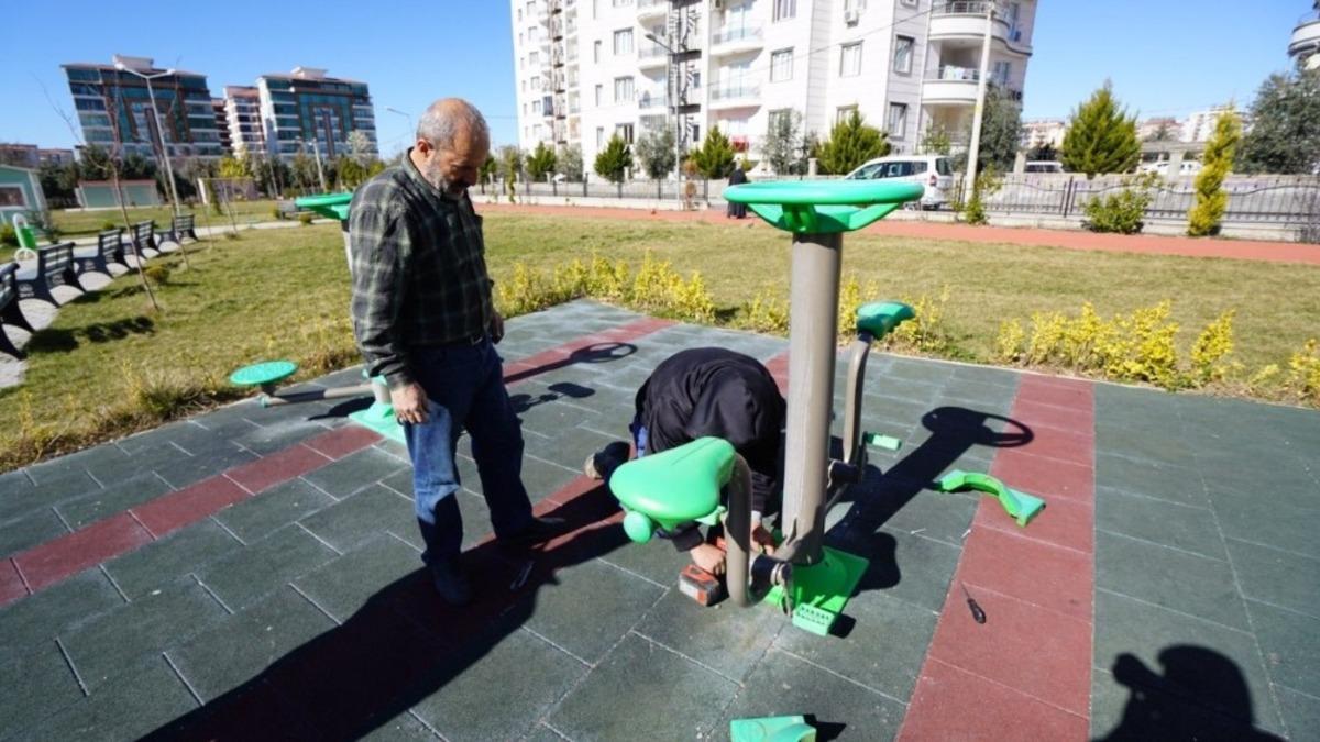 Adıyaman&rsquo;da parklara bahar bakımı