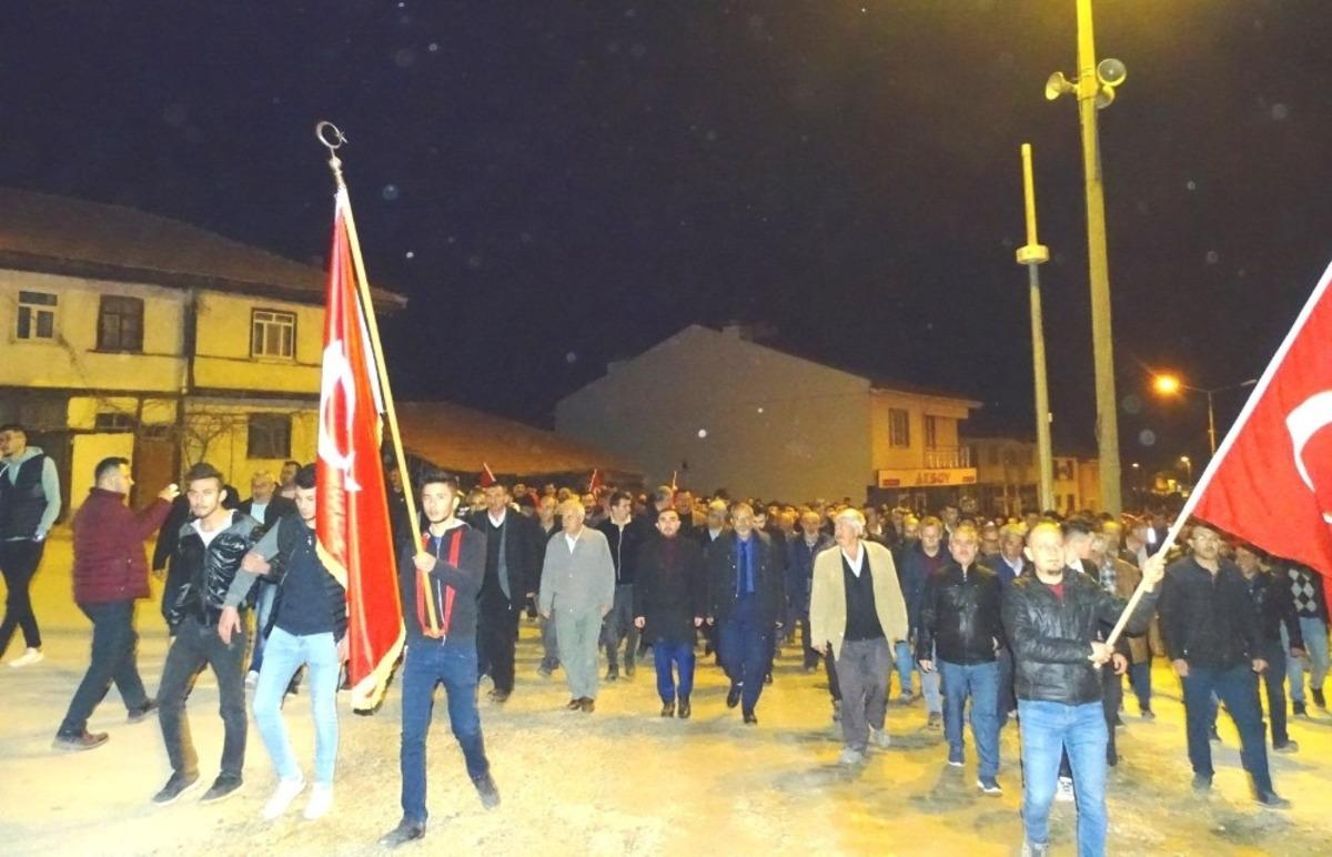 Hisarcık&rsquo;ta Bahar Kalkanı Harekatına destek y&uuml;r&uuml;y&uuml;ş&uuml;