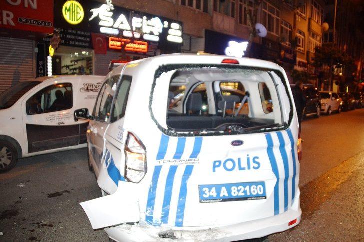 Polis otosuna çarptılar kaçmak isterken kaza yaptılar G2