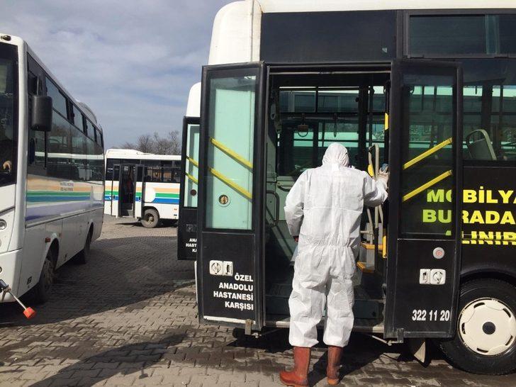 Kdz. Ereğli Belediyesi otobüsleri dezenfekte ediyor G2